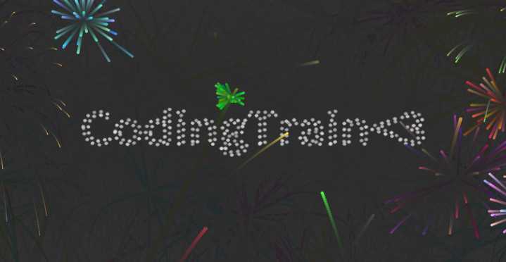 Fireworks with text 
